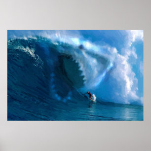 Affiche de visage de requin