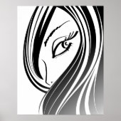 Affiche de visage fille beauté (Devant)