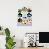 Affiche de vision Cercles Pastel Esthétique 2026 (Bureau à domicile)