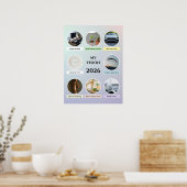 Affiche de vision de cercle de dégradé doux 2026 (Cuisine)