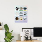 Affiche de vision de cercle de dégradé doux 2026 (Bureau à domicile)