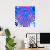 Affiche de visions de poissons (Bureau à domicile)