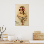 Affiche de vœux de la Saint-Valentin victorienne (Cuisine)