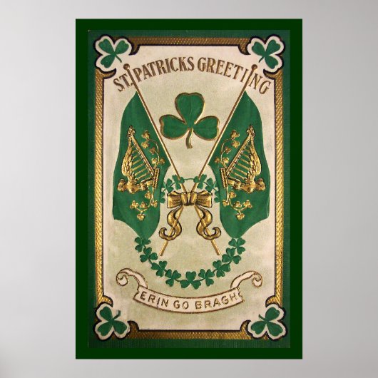 Affiche de voeux pour la Saint-Patrick (Devant)