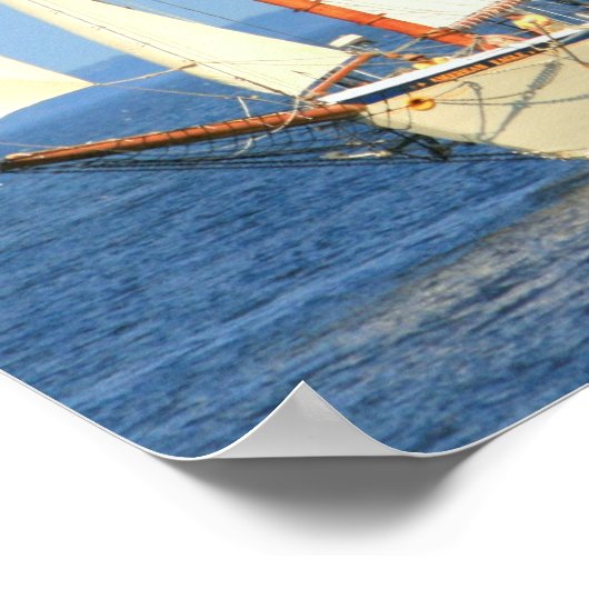 affiche de voilier de goélette (Coin)