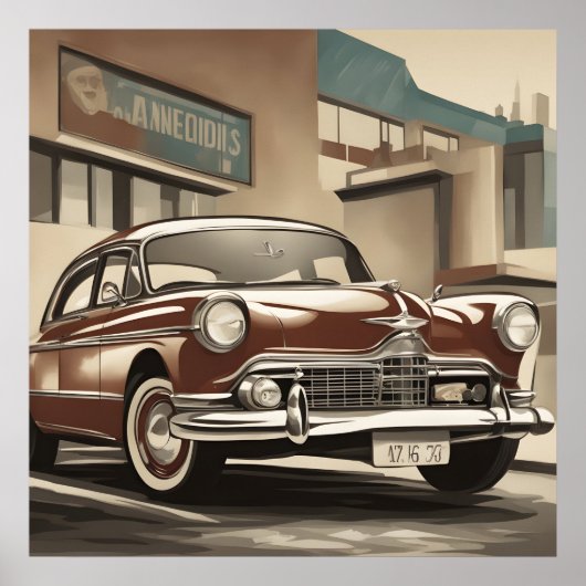 Affiche de voiture classique (Devant)