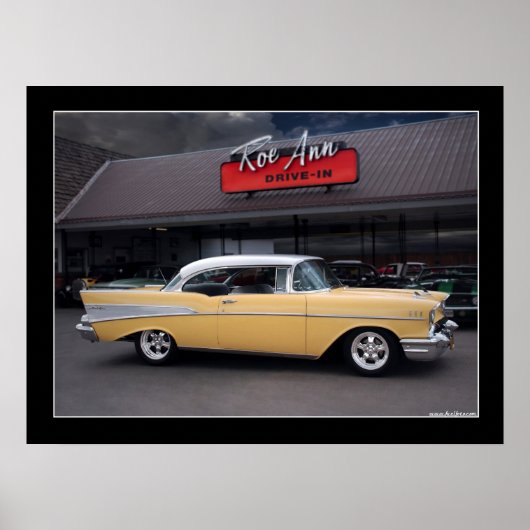 Affiche de voiture classique Chevy Bel Air 1957 (Devant)