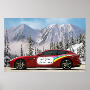 affiche de voiture de course