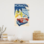 Affiche de voiture de course de Monaco 1952 Impres (Cuisine)