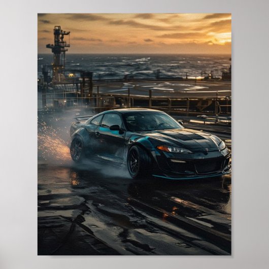 Affiche de voiture en dérive (Devant)