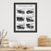 Affiche de voitures anciennes (Cuisine)