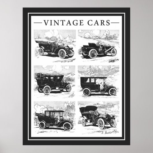 Affiche de voitures anciennes (Devant)