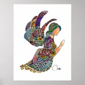 Affiche de vol Angel en blanc (Devant)