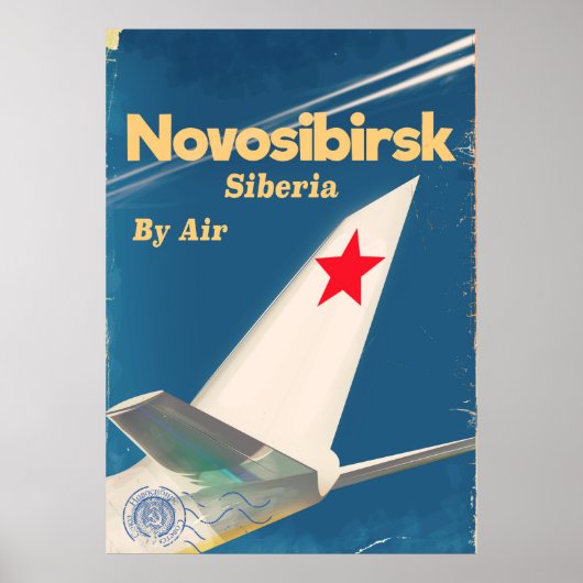 Affiche de vol de Novosibirsk Sibérie Union soviét (Devant)