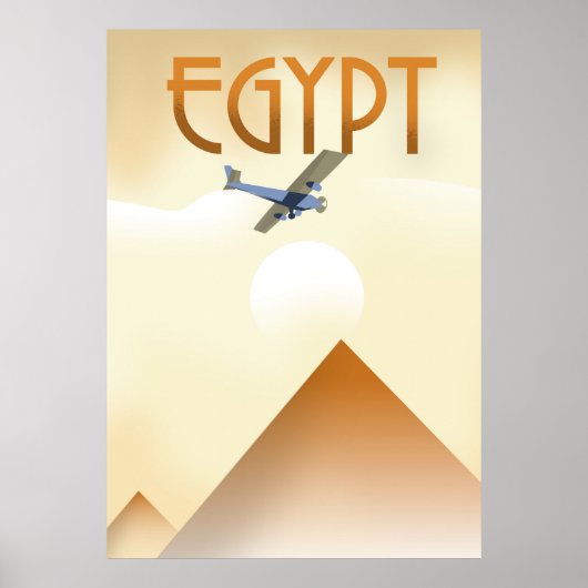 Affiche de vol de style vintage Egypte (Devant)