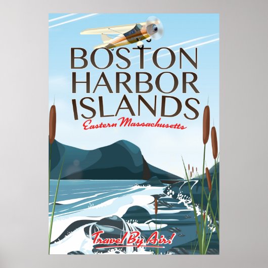 Affiche de vol du Massachusetts du port de Boston (Devant)