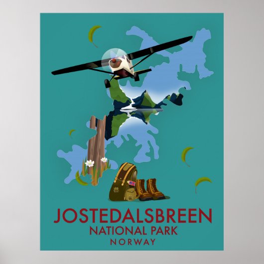 Affiche de vol du parc national Jostedalsbreen (Devant)