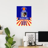 Affiche de vote de lancer de basket-ball sur le th (Bureau à domicile)