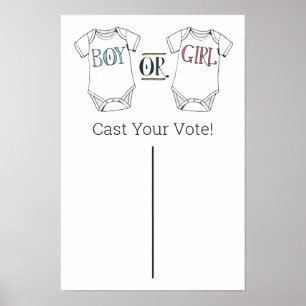 Affiche de vote pour la révélation du sexe