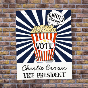 Affiche de vote scolaire Campagne What’s Poppin