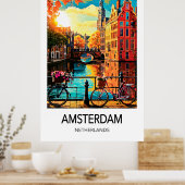 Affiche de voyage à Amsterdam (Cuisine)