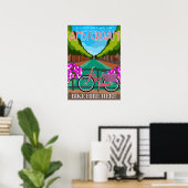 Affiche de voyage à Amsterdam inspirée de l'époque (Bureau à domicile)