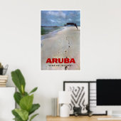 Affiche de voyage à Aruba Impression d'art de plag (Bureau à domicile)