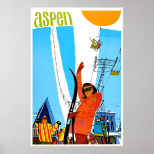 Affiche de voyage à Aspen Colorado
