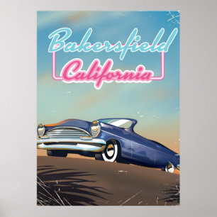 Affiche de voyage à Bakersfield Californie