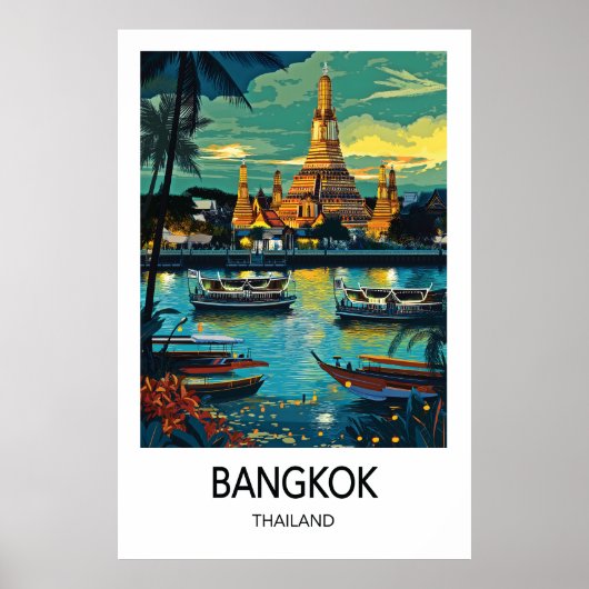 Affiche de voyage à Bangkok (Devant)