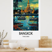 Affiche de voyage à Bangkok (Cuisine)