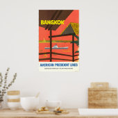 Affiche de voyage à Bangkok Thaïlande (Cuisine)