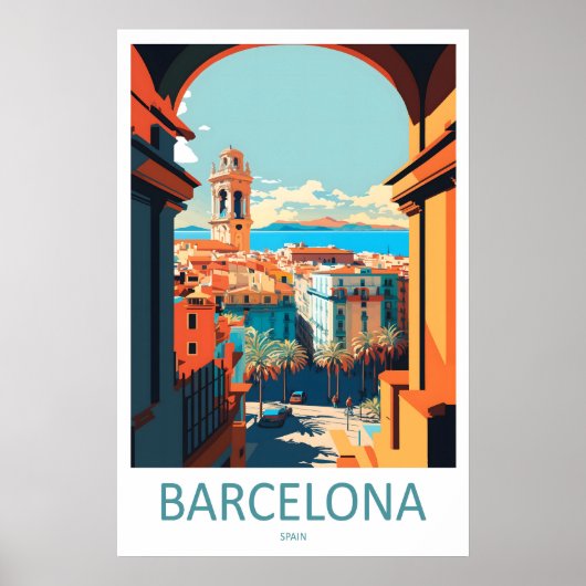Affiche de voyage à Barcelone Espagne 1 (Devant)