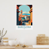 Affiche de voyage à Barcelone Espagne 1 (Cuisine)