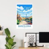 Affiche de voyage à Barcelone Espagne 2 (Bureau à domicile)