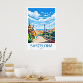Affiche de voyage à Barcelone Espagne 2 (Cuisine)