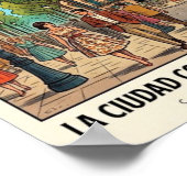 Affiche de voyage à Barcelone, Espagne, années 196 (Coin)