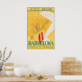 Affiche de voyage à Barcelone Espagne Art Impressi (Cuisine)