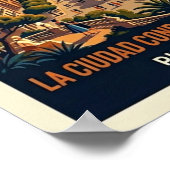 Affiche de voyage à Barcelone, Espagne des années (Coin)