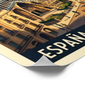 Affiche de voyage à Barcelone, Espagne des années (Coin)
