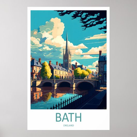 Affiche de voyage à Bath Angleterre 1 (Devant)