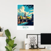 Affiche de voyage à Bath Angleterre 1 (Bureau à domicile)