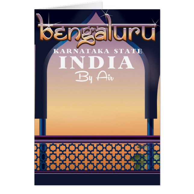 Affiche de voyage à Bengaluru, Inde (Devant)