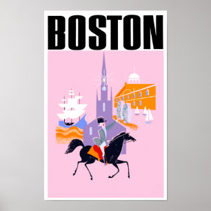 Affiche de voyage à Boston