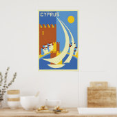 Affiche de voyage à Chypre Impression d'art mural  (Cuisine)