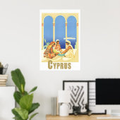 Affiche de voyage à Chypre Moyen-Orient Impression (Bureau à domicile)