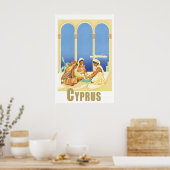 Affiche de voyage à Chypre Moyen-Orient Impression (Cuisine)
