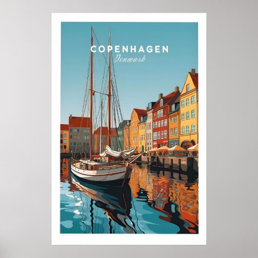 Affiche de voyage à Copenhague Impression 1 (Devant)