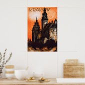 Affiche de voyage à Cracovie Pologne Impression d' (Cuisine)