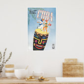 Affiche de voyage à Cuba Impression d'art cubain (Cuisine)
